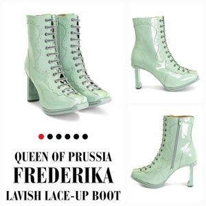 John Fluevog Queen of Prussia Frederika Steampunk Lolita Boots 11.5